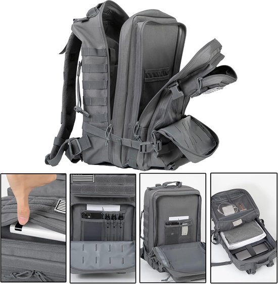 RFWR® 45L Militaire Tactische Rugzak - Molle Rugzakken voor Wandelen en ...