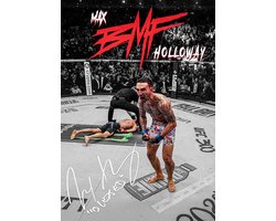Max Holloway BMF Poster Ingelijst – 23x33cm met Zwarte Lijst – Knock-out Moment – MMA Wanddecoratie - Fighter