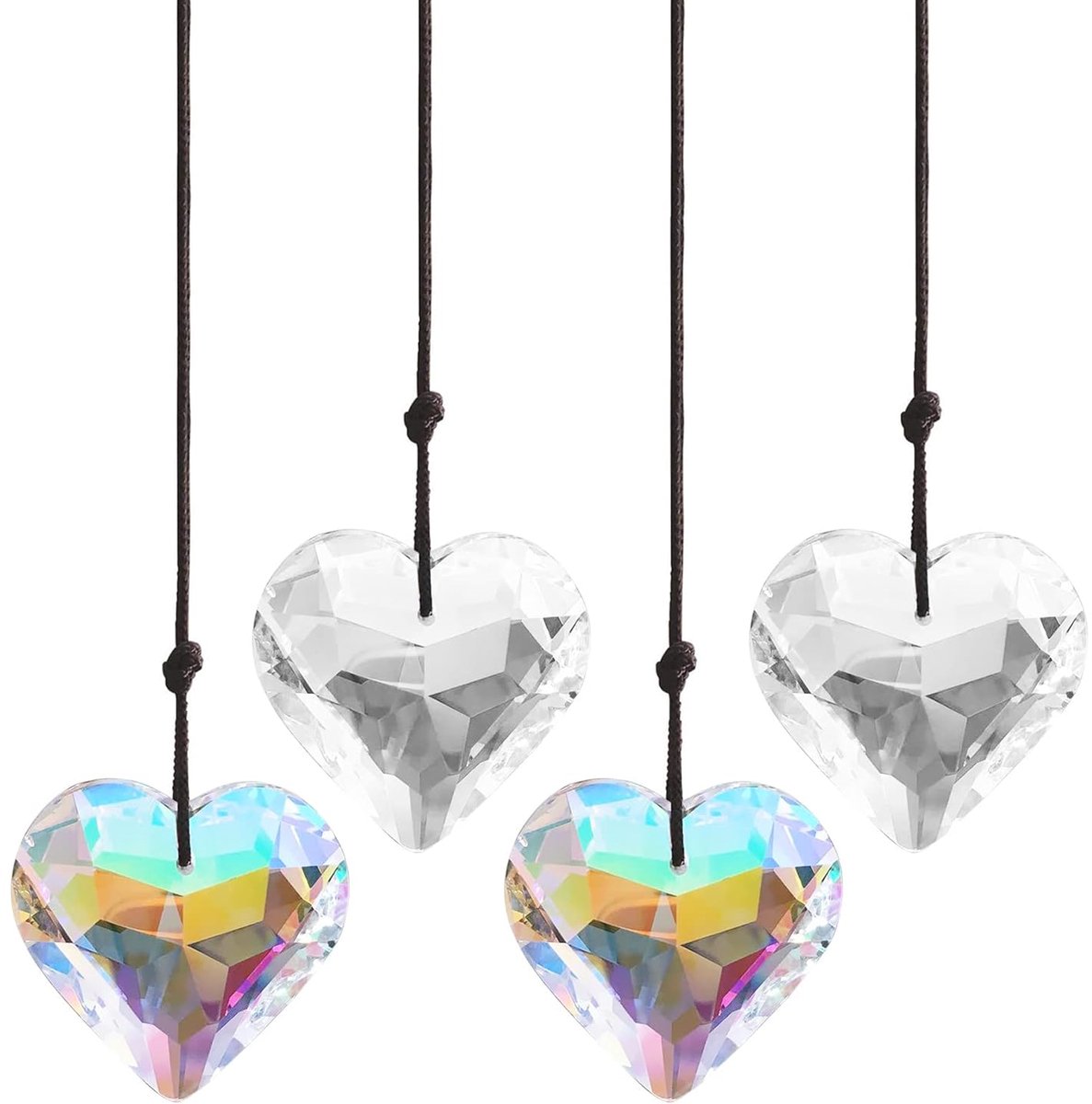 Hartvormige Kristallen Hanger - Decoratie - 1 stuk - K9 Glas