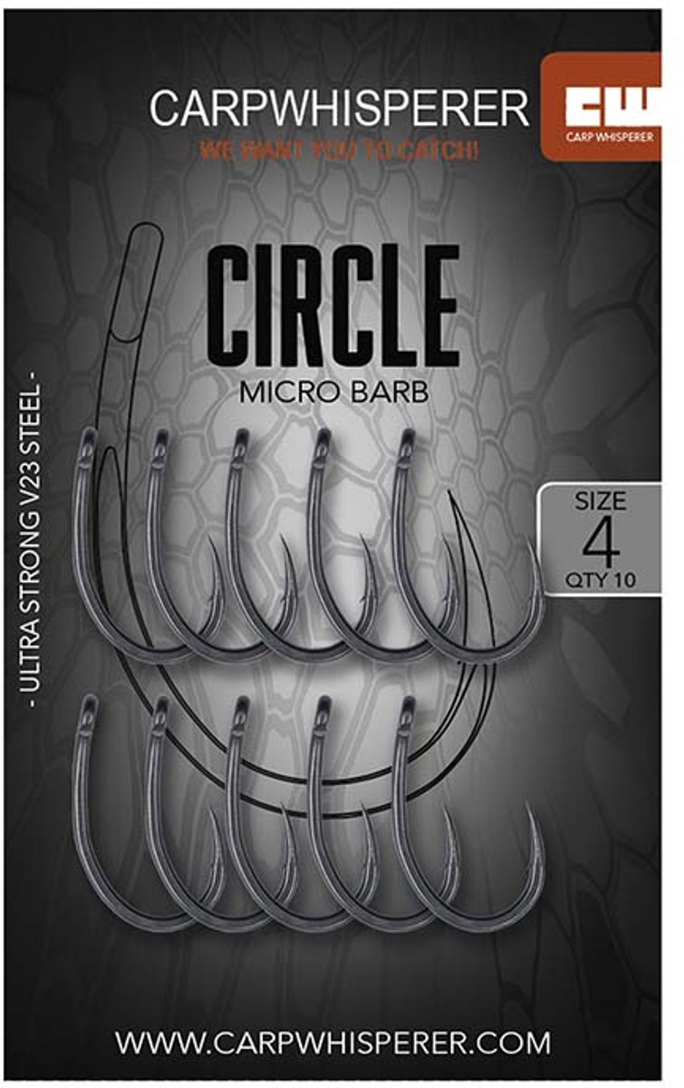 Carp Whisperer - Circle Haak - 10 stuks - Haak Maat: 6 - Barbless