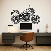 BR2Laser Yamaha MT-07 – Décoration murale – Bois découpé au laser – Décoration moto – Largeur 55 cm