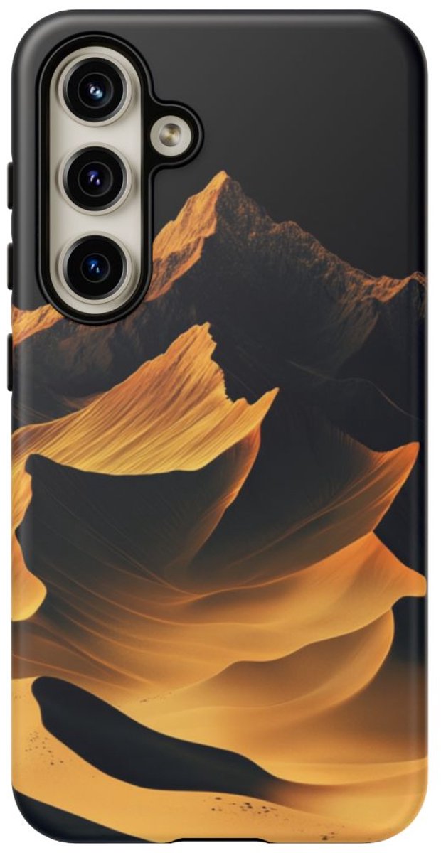 Gouden Gradient Bergen – Telefoonhoesje Geschikt voor Galaxy S24