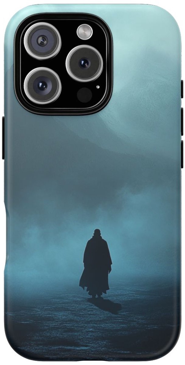 Schaduwachtig Gestalte in Mist – Telefoonhoesje Geschikt voor iPhone 16 Pro