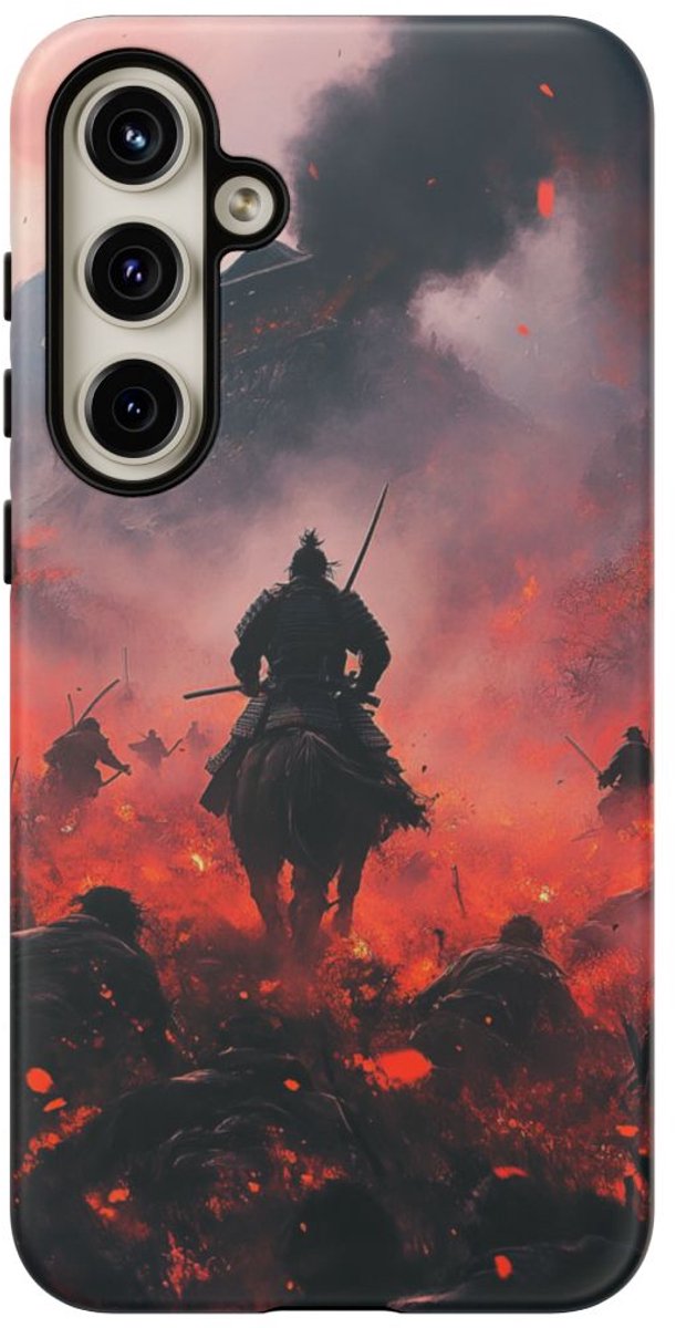 Samurai op het Slagveld – Telefoonhoesje Geschikt voor Galaxy S24 Plus