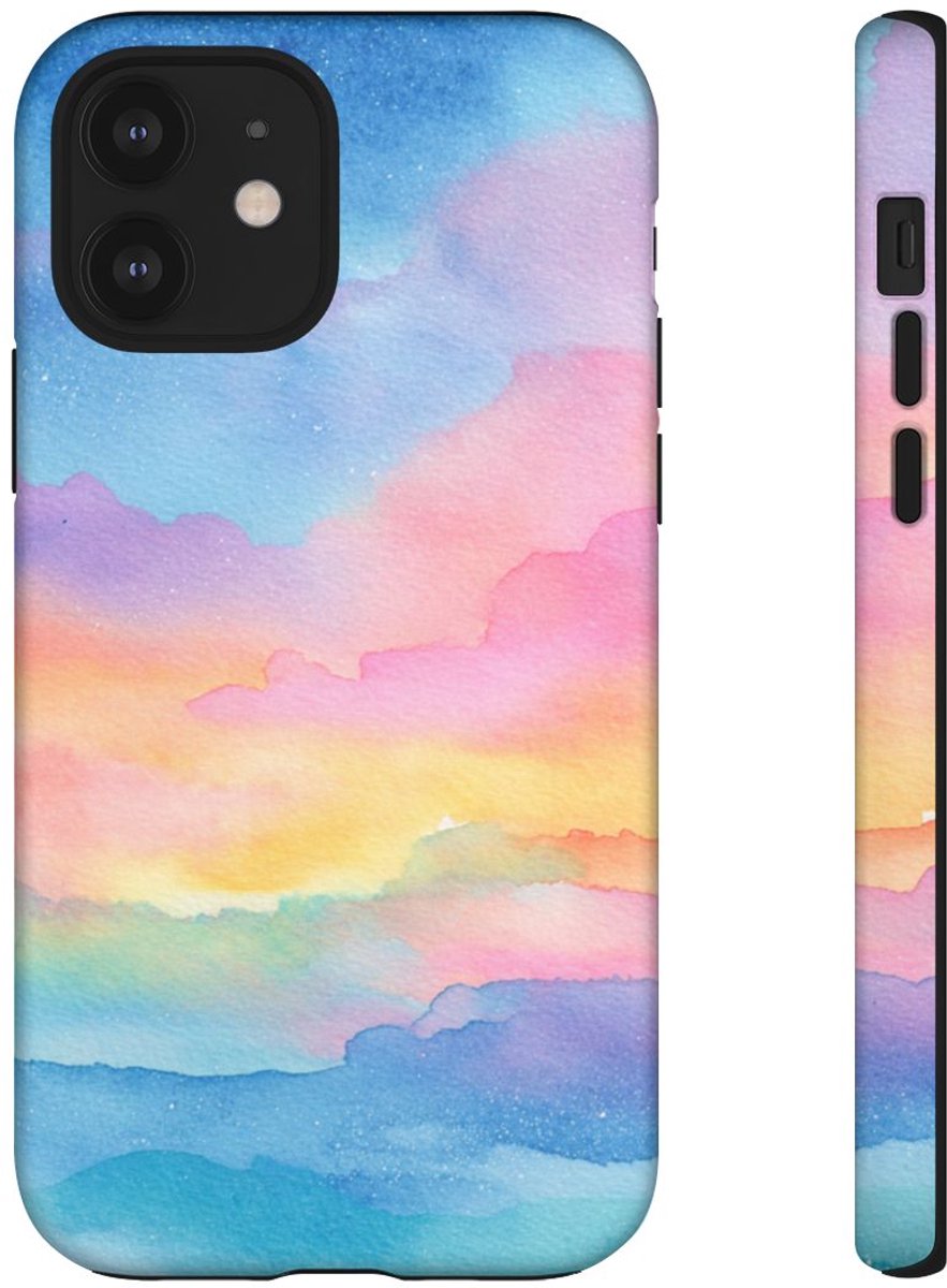 Oceanische Waterverflook – Telefoonhoesje Geschikt voor iPhone 12