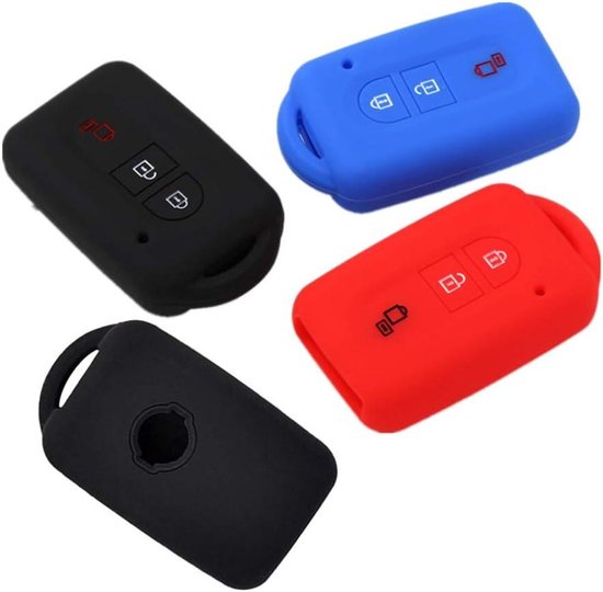 l Case Cover voor Nissan Duke MICRA QASHQAI JUKE X-Trail NAVARA - Rode Cover - 3 Knoppen — afbeelding 4