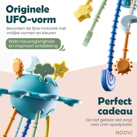 NOOVI® Baby Speelgoed 6 maanden - Montessori UFO - Badspeelgoed - Sensorisch - Blauw — afbeelding 5