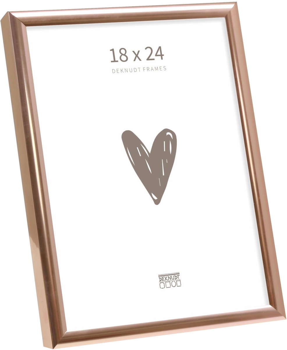 Deknudt Frames fotolijst S027A5 - smal rosé goud aluminium - 18x24 cm