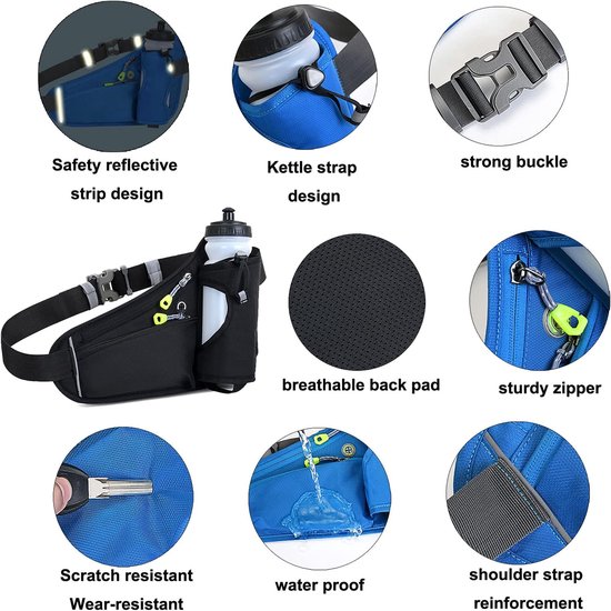 Sport Running Belt Heuptas Heuptas Hydratatiegordeltas met