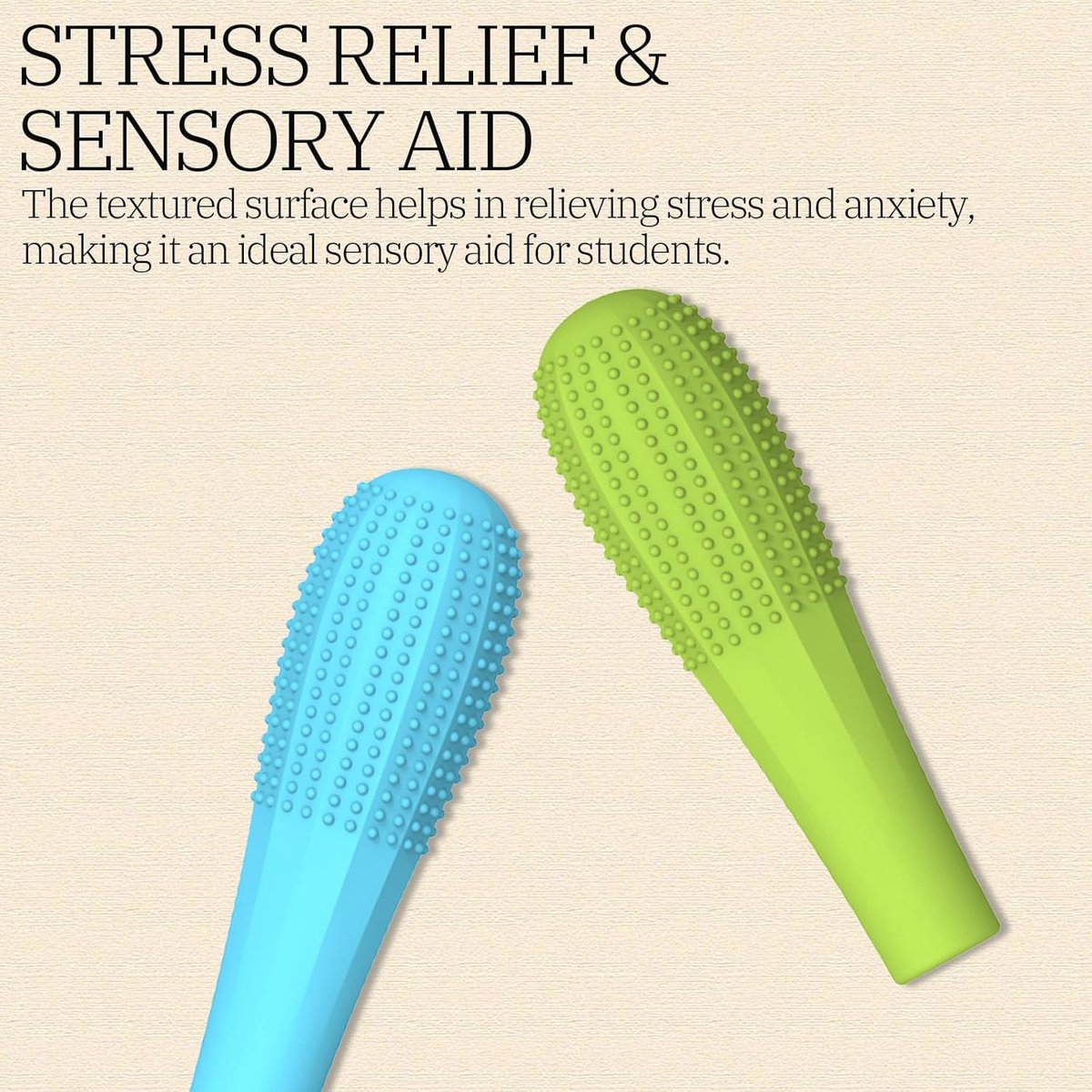 6 Embouts De Crayon à Mâcher En Silicone - Colorés, Sensoriels, Pour Aider à La Concentration