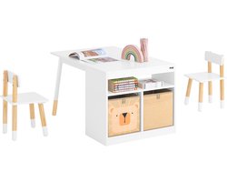 SoBuy KMB113-W Kinderbureau - 60 x 90 x 53 cm - Wit
