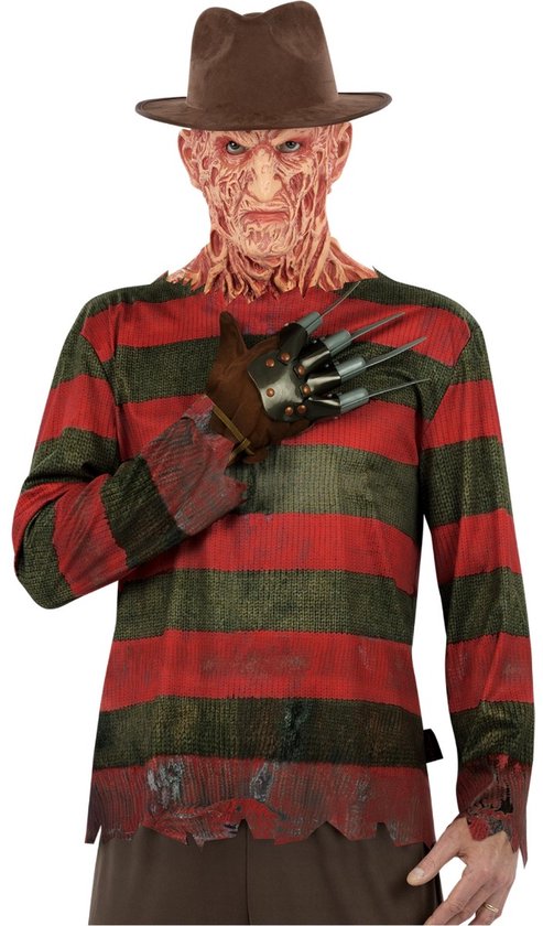 Smiffys - A Nightmare On Elm Street, Freddy Krueger Kostuum - L - Rood/Bruin