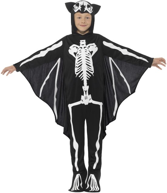 Costume Halloween Bébé Fille 2 Pièces - Sweat à Capuche Imprimé Citrouille/squelette Et Pantalon - Taille 3-7 Ans
