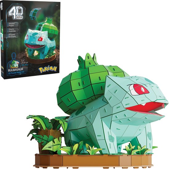 Foto: 4d build pok mon bulbasaur 3d modelset pok mon verzamelobjecten kanto starterverzameling bureaudecoratie bouwspeelgoed 3d puzzels 195 stukjes