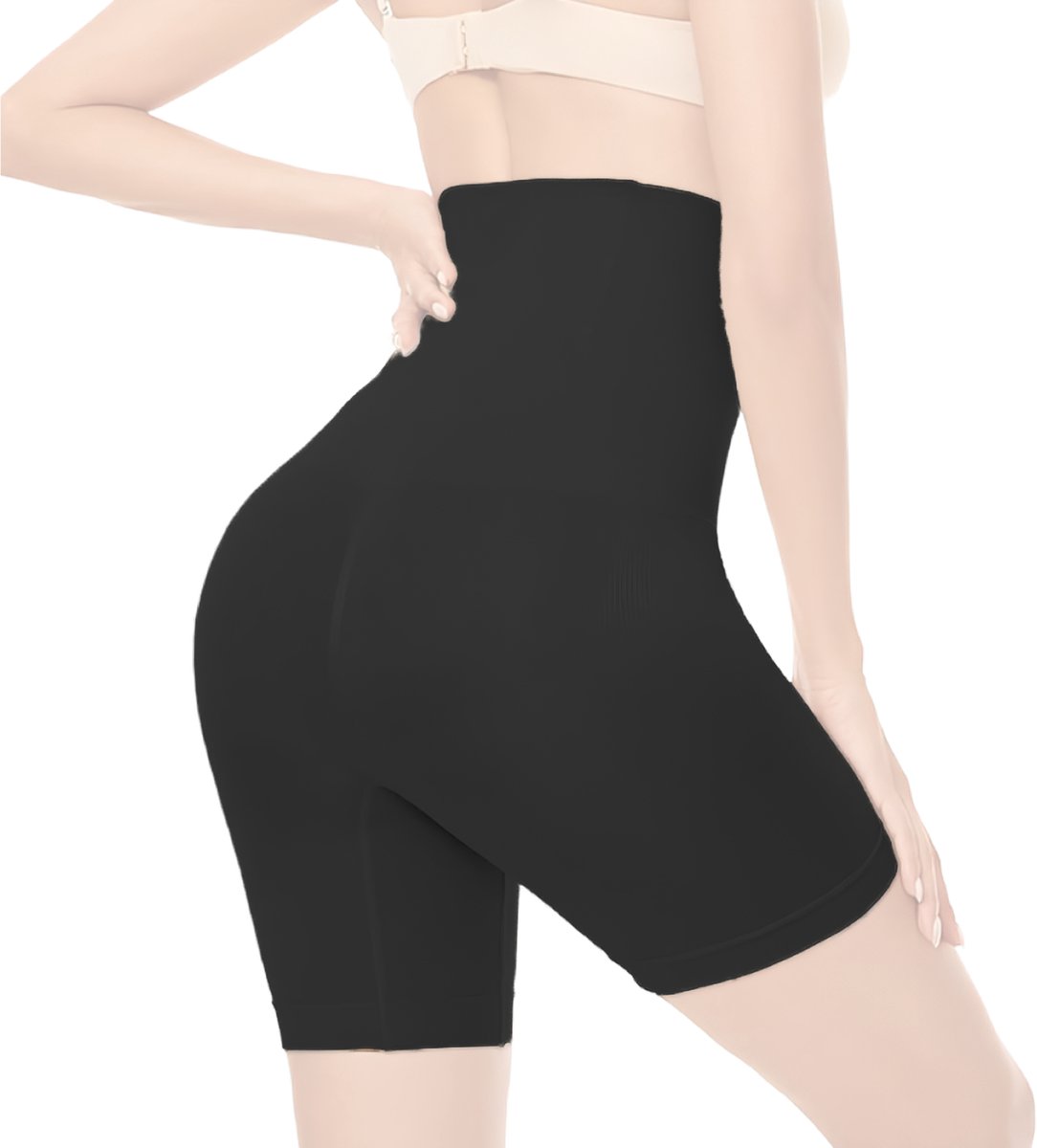 Somstyle Corrigerende High Waist Boxershort - Maat XS/S - Naadloos Dames Ondergoed - Shaping Short - Zwart