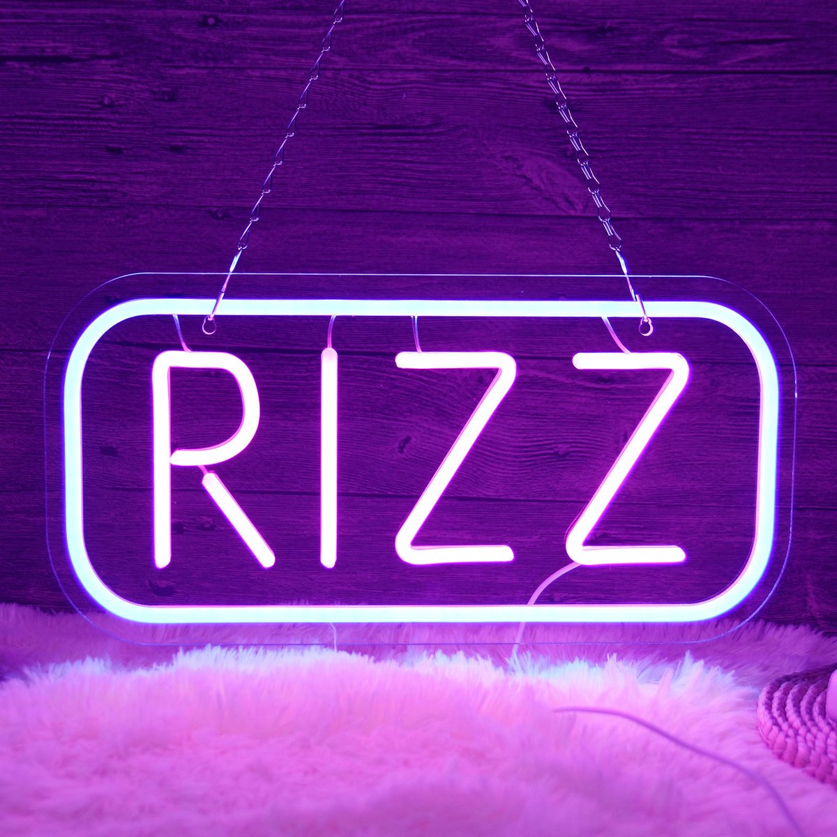 RIZZ LED Neon Verlichting - USB-aangedreven met Aan/Uit - Neon Led Lamp - Wanddecoratie voor Speelkamer & Slaapkamer - Incl Ophanghaakjes, Ideaal voor Feest, Festivals en Speciale Gelegenheden