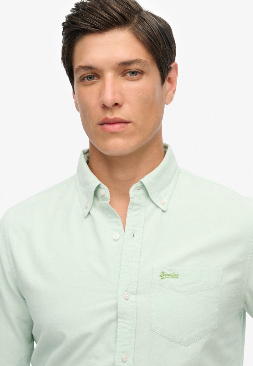 Superdry Oxford overhemd met lange mouwen Heren Lange mouwen shirts Groen
