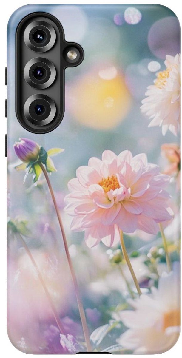 Dromerige Dahlia Bloemenpracht – Telefoonhoesje Geschikt voor Galaxy S25 Plus