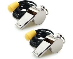 EXCITAT Fluitje - Fluitje scheidsrechter - Luid en duidelijk geluid - Ideaal voor schoolsporten, voetbalscheidsrechters, hondentraining, lichamelijke opvoeding - 2-pack