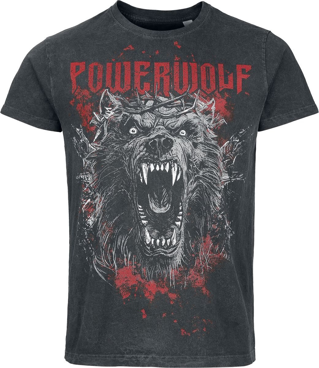 Powerwolf Chaos Heren T-shirt - donkergrijs - 4XL