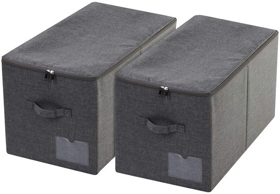 2 stuks kleine vouwdozen, vouwbox opvouwbaar met handvat, stapelbaar en