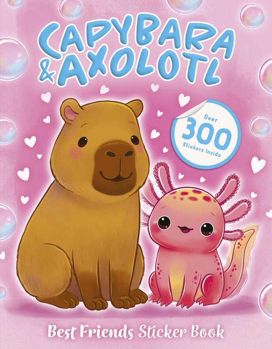 Best Friends Sticker Book: Capybara and Axolotl