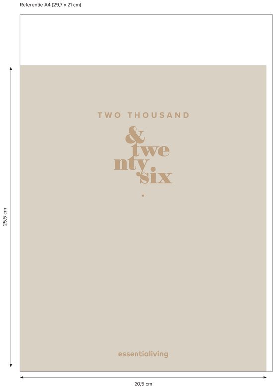 Planificateur de Life Essentialiving 2026 | Agenda - Clair - Beaucoup d'espace d'écriture - Élégant