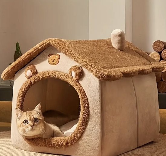 Huisdier Bed Huis Voor Katten, Afneembare En Wasbare Kattenhuis