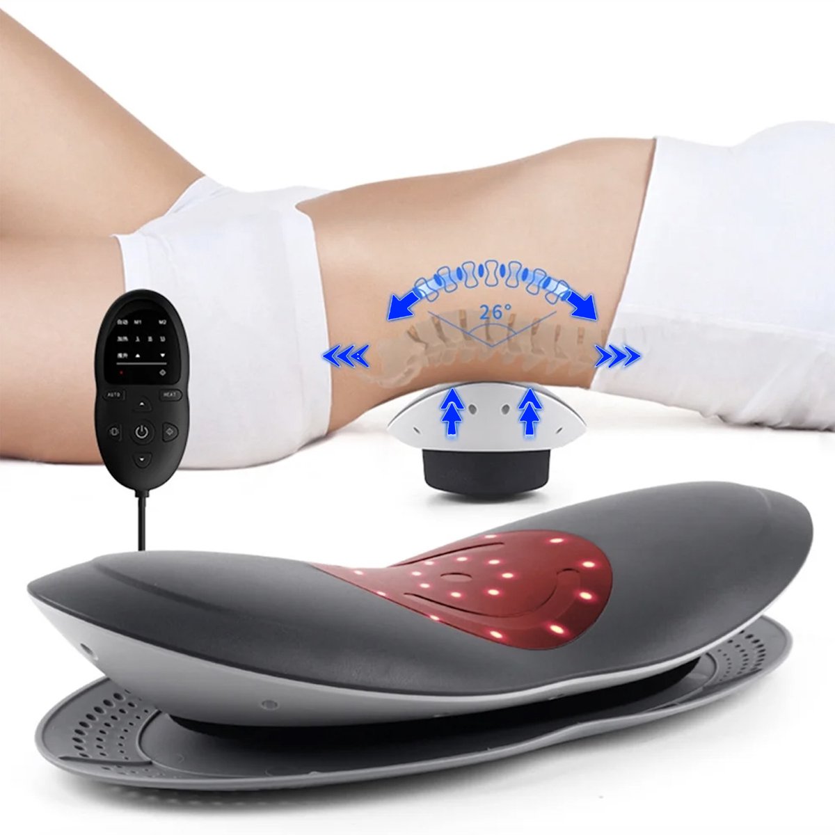 Afbeelding 2 van Rugreva - Rugmassage Apparaat - Massagekussen - Vivenza Rug Reva - Rug Corrector - Voor een betere houding!