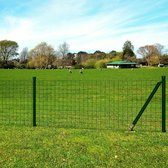 vidaXL Euro hek set met grondpennen 10x0.8 m staal groen