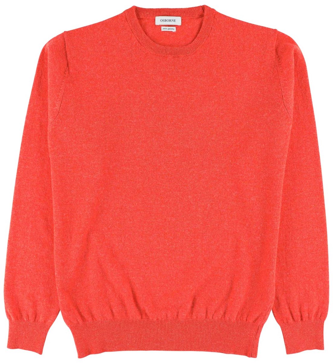 Osborne Knitwear Trui met ronde hals - Geelong wol - Inferno - M