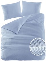 Housse de Couette Papillon Mendoza Bleu Clair Lits-jumeaux 240x200/220 cm - Percale de Katoen Egyptien Haute Qualité Super Doux