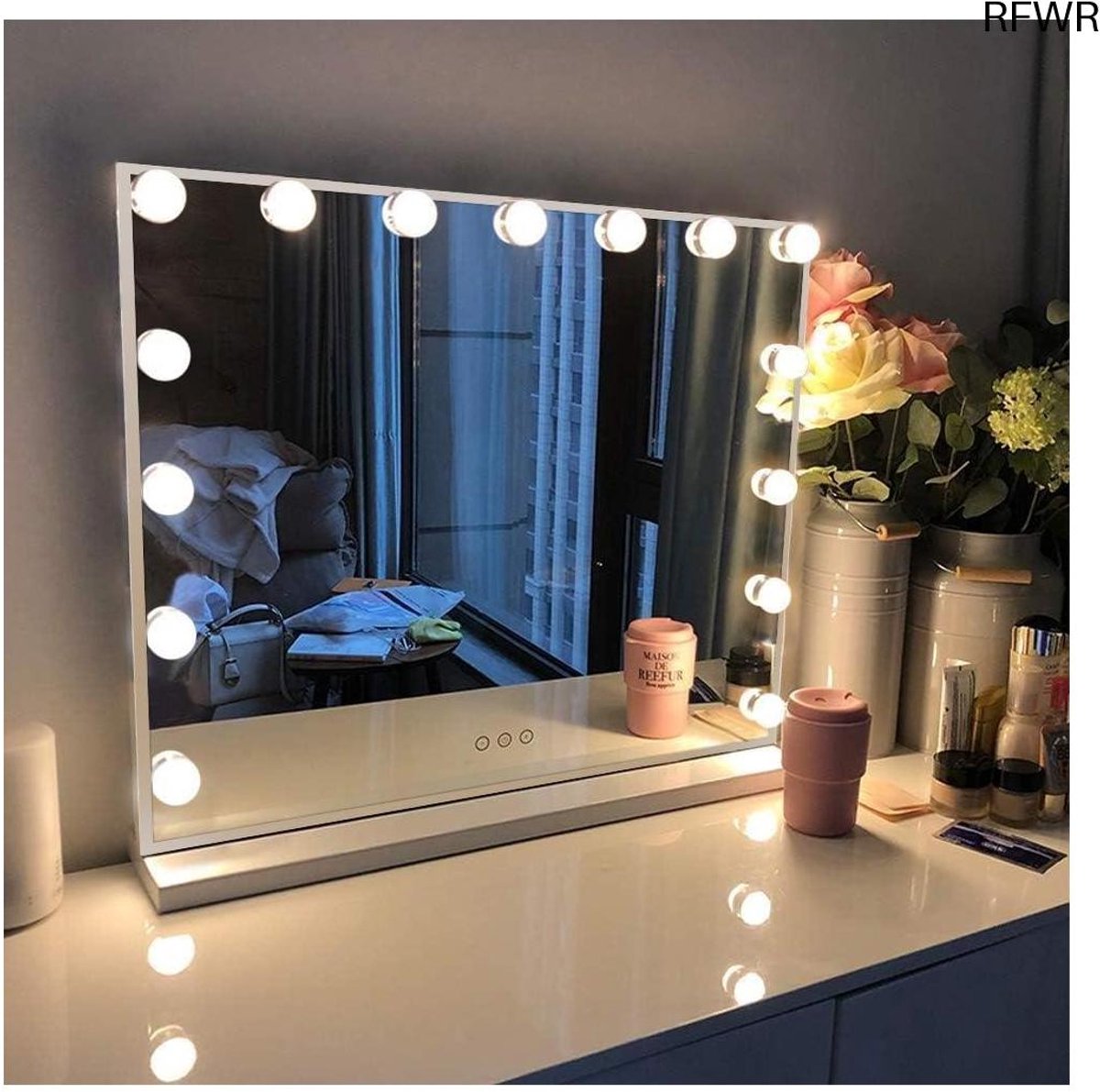 RFWR® Hollywood make-up spiegel met verlichting en dimbare LED lampen