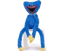 Huggy Wuggy - Poppy Playtime Pluche Knuffel 55 cm - Blauw Monster Knuffels - Speelgoed voor Kinderen Jongens Meisjes - Roblox Game Plush Toy - Huggy Wuggy Kissy Missy