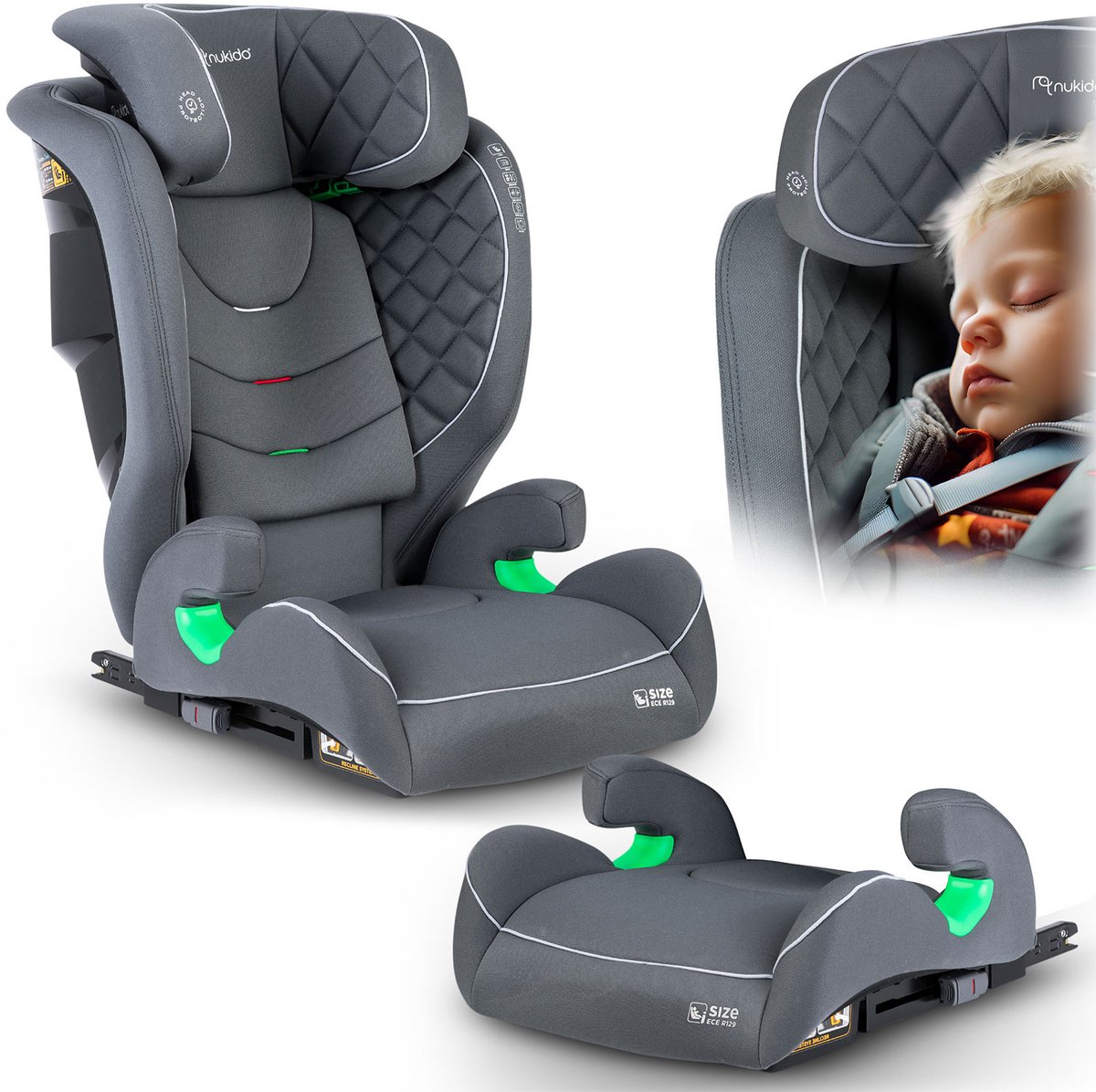 Nukido Louis autostoeltje grijs 15-36 kg ISOFIX