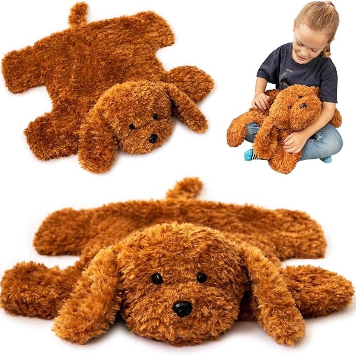 Thuys – Verzwaringsknuffel – Verzwaarde Knuffel – Volwassenen – 4 x 53 x 53cm – Bruin