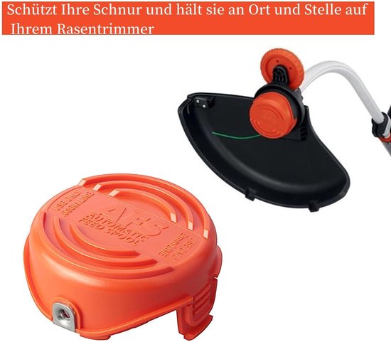 Spoelkap - 2stuks - geschikt voor Black + Decker GL7033 GL8033 GL9035 Hendel-actie grastrimmer 90583594 van Merkloos	 — afbeelding 3