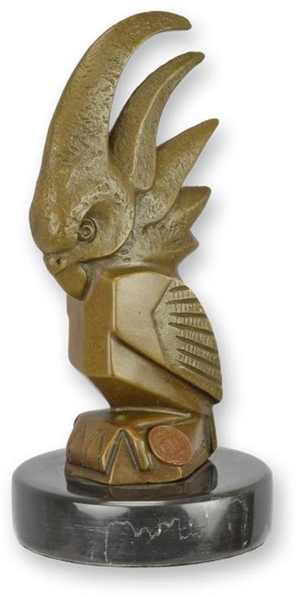 Statuette Perroquet Sur Socle Marbre – Figurine Déco