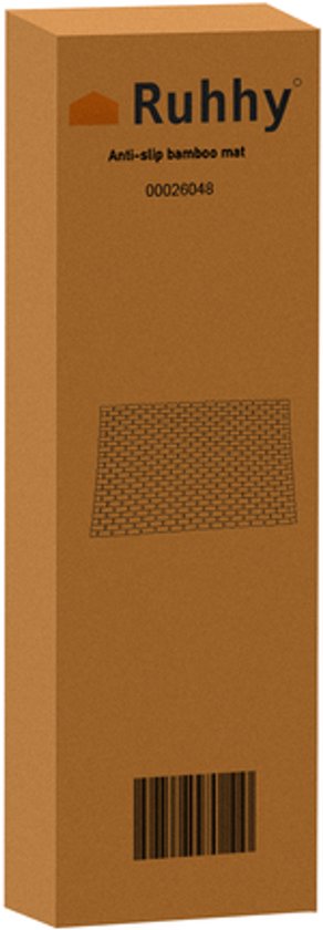 Ruhhy bamboe badmat 80x50 cm – antislip en waterproof