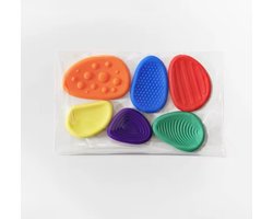 Friemelstenen - 6 stuks - Fidget toys - bevorderd Concentratie - Sensitief en Stress verlagend - Focus verhogend - Ideaal voor in de klas