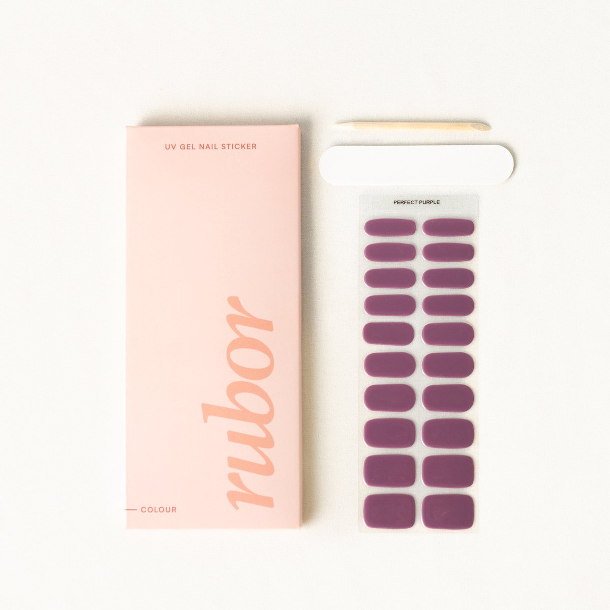 Rubor gel nagel sticker- perfect purple - gellak nagellak - manicure - gelnagellak - gel voor thuis - blijft tot 3 weken - paars