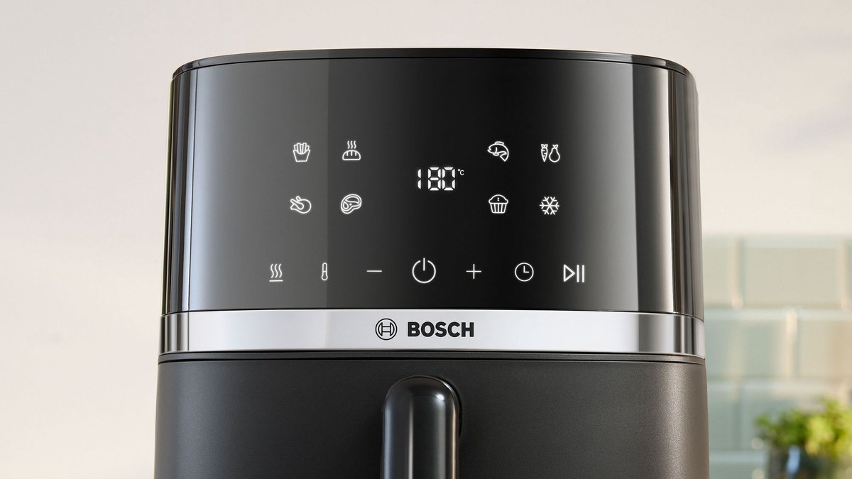 Afbeelding 2 van Bosch MAF462B0 Airfryer - Serie 4 - 6,1L - Ontdooifunctie - Dual heating - Warmhoudfunctie - 7 programma's - Tot 4 personen - Zwart