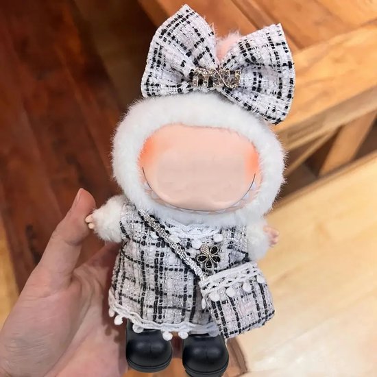 Geschikt voor 17 cm labubu poppenkleertjes ter vervanging van enkele broekrokaccessoires voor Macaron Labubu geen pop  26