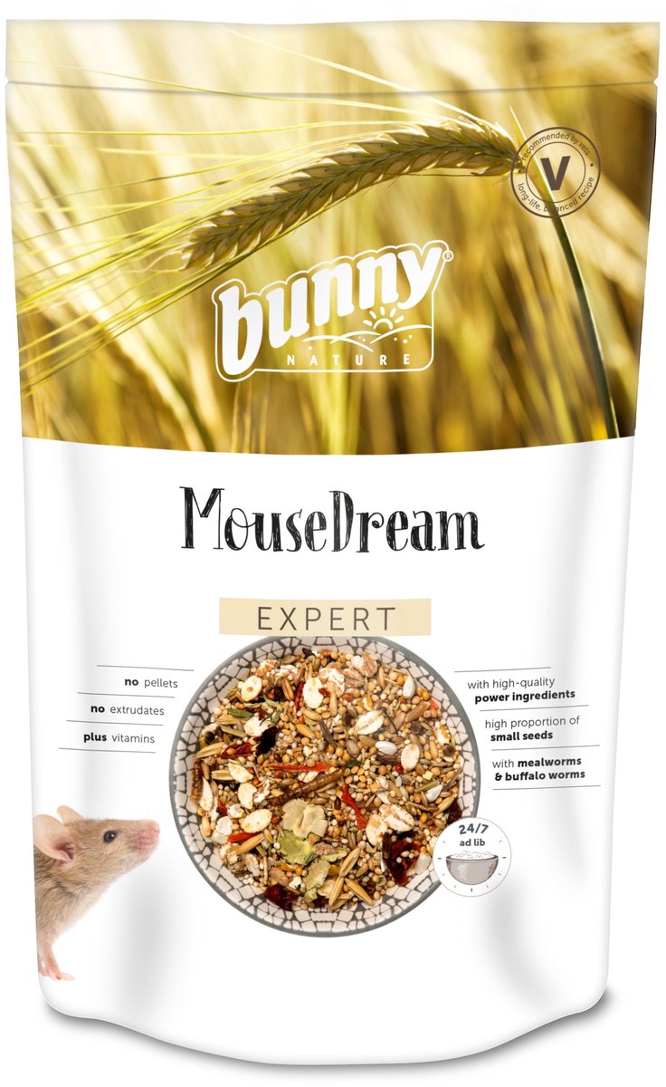 Muizenvoer Bunny Nature - Eiwitrijke Muizendroom 500 Gr - Natuurlijke Voeding Zonder Kunstmatige Toevoegingen