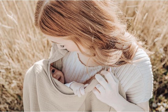 Joya Kids® Verstelbare Borstvoedingsdoek - Voedingsdoek - Uitwasbaar - Borstvoeding - Doek - Babydoek - Mousseline - Ademend - Zalm Roze van Joy — afbeelding 2
