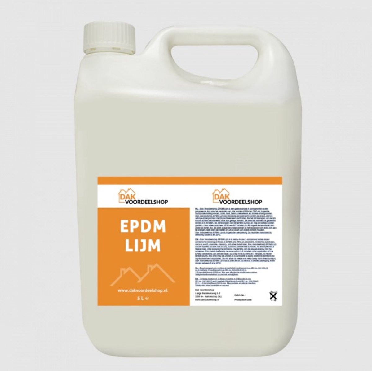 Dakvoordeelshop EPDM hechtlijm op waterbasis 5 liter