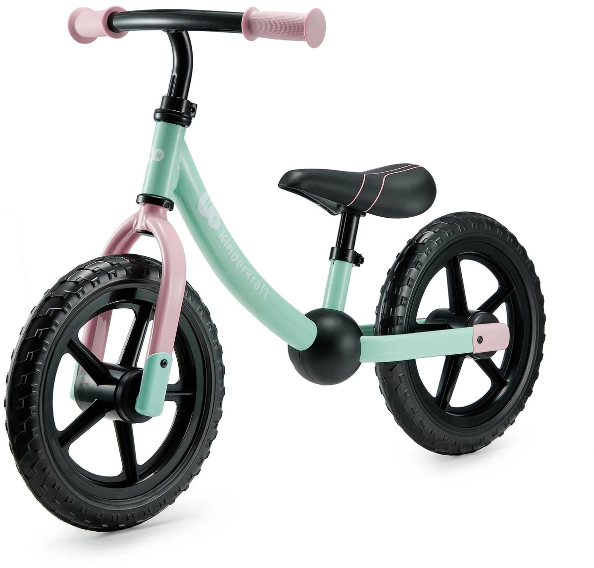 Kinderkraft 2WAY NEXT OFF ROAD Loopfiets - Voor Kinderen vanaf 2 Jaar - Grote EVA-wielen, Verstelbaar Stuur & Zadel - Mintgroen