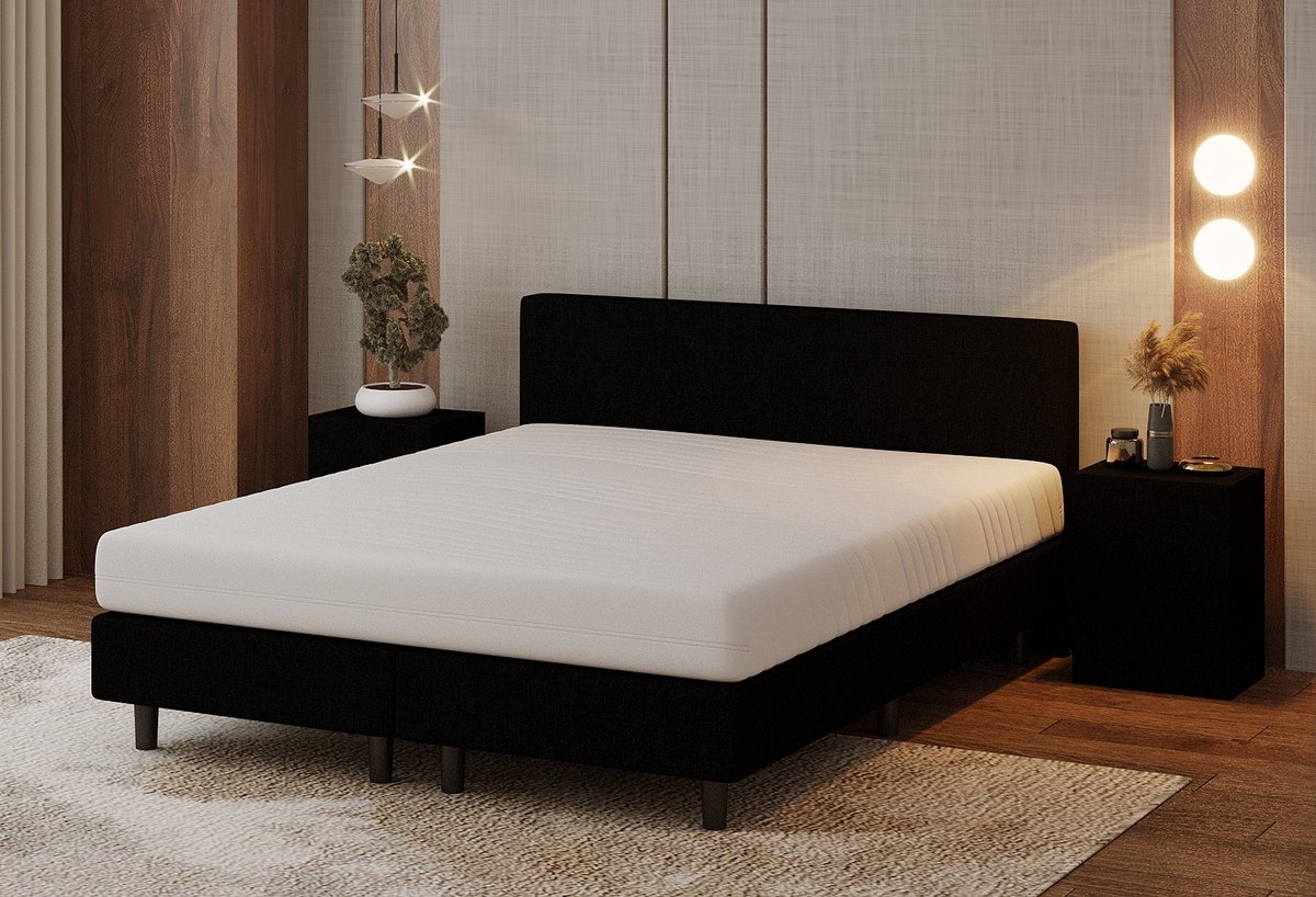 Nessa® Boxspring Hotel - Zwart Stof - 160x200 cm - Inclusief 7-zones Pocketvering Matras thumbnail 6