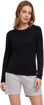 Pull FALKE Basic New Merino à col rond, élégant et classique, en laine mérinos noire pour femme - taille S