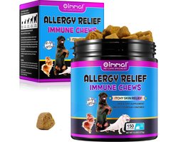 ALLERGY RELIEF IMMUNE CHEWS - voedingssupplement voor de hond - anti jeuk, allergie, rode huid, huidirritatie, dermatitis, niezen en krabben - voor een gezonde huid en glanzende vacht - 150 brokjes